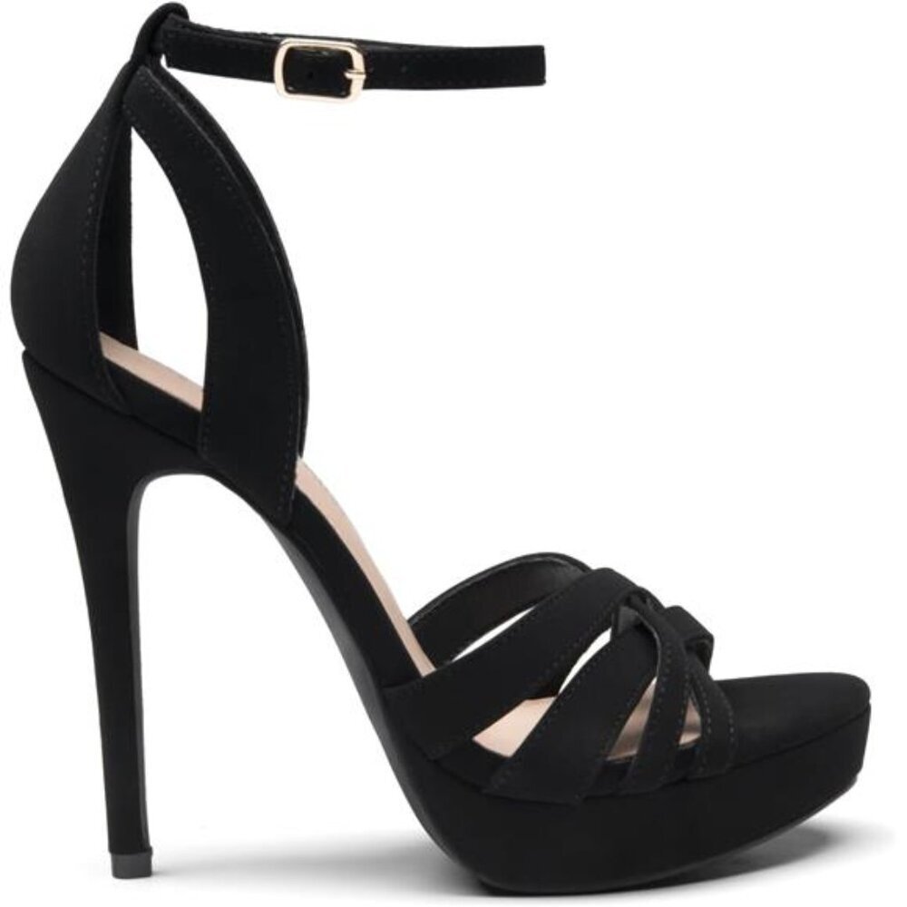 Women's Platform Stiletto Heels Open Toe Ankle Strappy High Heels Sandals Shoes - Picture 2 of 7